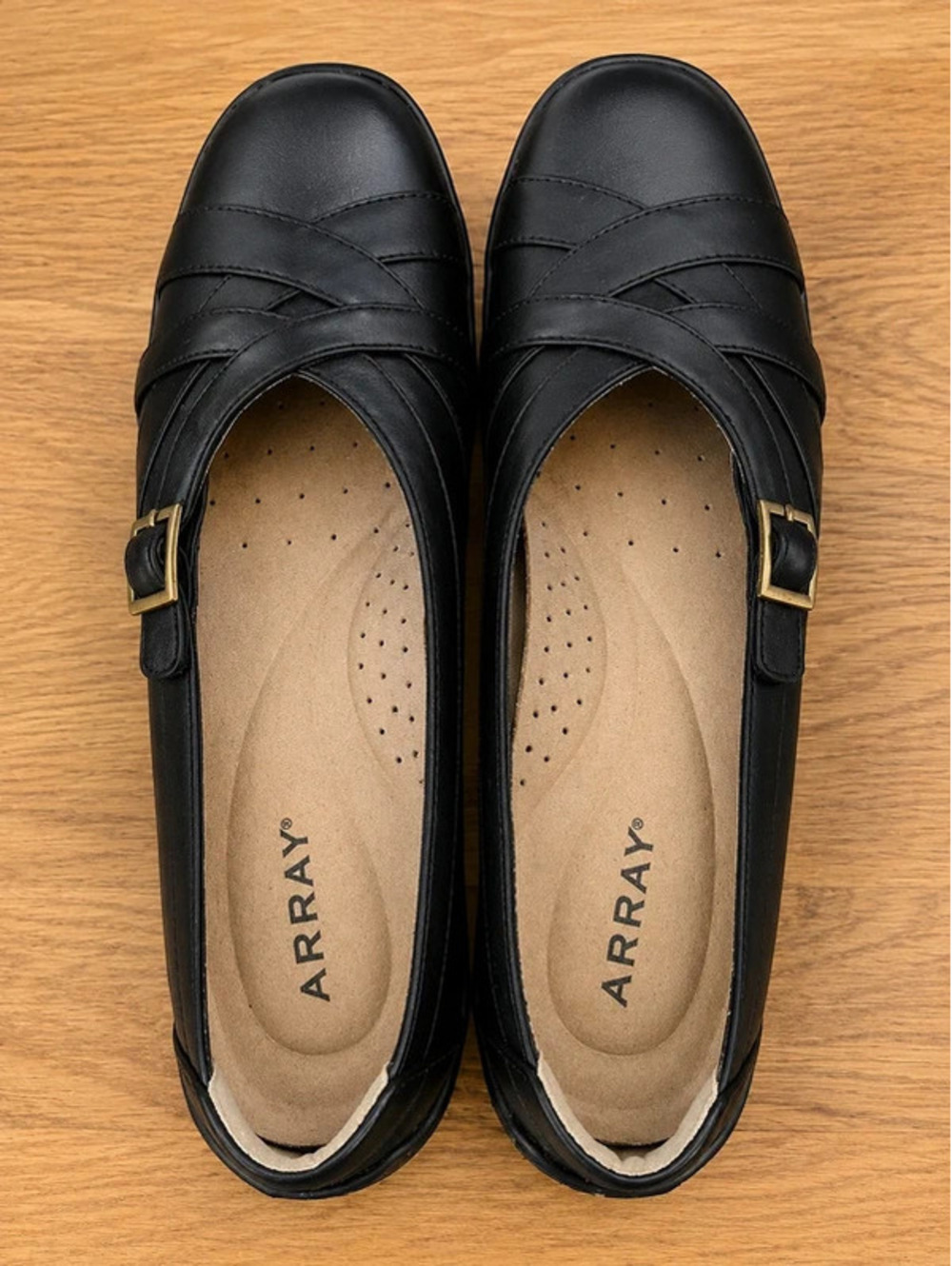 Array Black Mary Jane Comfort Flats Women’s Size 7 Cushioned Slip-On Shoes